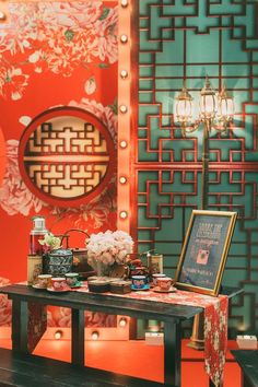 Chinese Wedding Decor, Chinese Theme, Old Shanghai, Chinese Interior, Asian Interior, Chinese Tea Ceremony, Chinese Decor, Wedding Backdrop Decorations, Chinese New Year Decorations