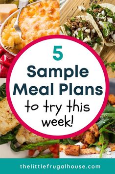 the top five meal plans to try this week