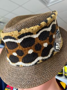 Brown Woven Fedora With Short Brim, Brown Woven Brimmed Fedora, Brown Woven Hat With Short Brim, Brown Woven Fedora With Curved Brim, Brown Short Brim Straw Hat For Festival, Brown Woven Wide Brim Hat, Bohemian Brown Woven Straw Hat, Brown Woven Straw Hat Artisan Style, Brown Woven Bohemian Straw Hat