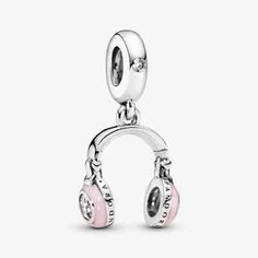 Authentic Pandora S925 ALE Pink Headphones Dangle Charms 797902EN160  | eBay Pink Pandora Charms, Headphone Charms, Pandora Charms Pink, Pandora Spacers, Pink Headphones, Xmas Wishlist, Princess Core, Dangle Charms, Pandora Bracelet