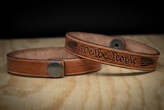 Laser engraved 7 ounce, premium, single bend leather.  Hand dyed, tooled, and vintage finished.  This strap comes with a gunmetal snap closure. Please measure carefully.  A $6 restock fee will be applied for exchanges.  Refunds are not available. No exchanges for sizes less than 7 inch or greater than 8.5 inches. Classic Engraved Leather Bracelets, Classic Leather Bracelets With Engraving, Classic Stamped Adjustable Cuff Bracelet, Classic Adjustable Stamped Cuff Bracelet, Classic Adjustable Leather Wristband, Adjustable Classic Leather Wristband, Adjustable Engraved Leather Bracelet, Hand Tooled Adjustable Leather Bracelets, Adjustable Leather Cuff Bracelet With Stamped Details