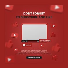 a red and white web page with the words don't forget to sub describe and like