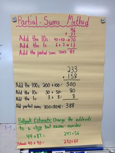 a piece of paper that has been written on to a bulletin board with numbers and times