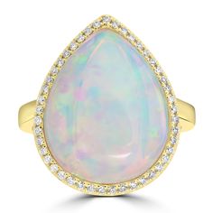 J45569 Luxury Yellow Gold Opal Ring For Wedding, Luxury Formal Opal Ring With Halo Design, Luxury Opal Ring With Bezel Setting, Luxury Unique Opal Ring With Bezel Setting, Luxury Gold Opal Ring With Moonstone, Luxury Oval Opal Ring With Polished Finish, Luxury Fine Jewelry Opal Ring Round Cut, Luxury Round Cut Opal Ring Fine Jewelry, Luxury Modern Gold Opal Ring