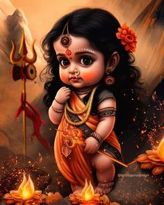 Baby Durga Maa, Little Durga Maa, Cute Mata Rani, Cute Durga Maa, Shiv Durga, Vaishno Devi, Saraswati Goddess, Mata Rani