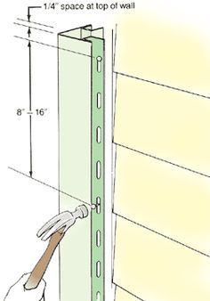 an image of a door handle on the side of a wall with measurements for it