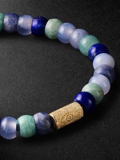 Carolina Bucci's 'Forte' bracelet has been crafted in Florence's goldsmiths' quarter and is one of the label's most popular styles, this 'Protection' style features lapis lazuli, amazonite, blue aventurine and chalcedony beads and an evil eye charm. It'll look great solo or as a vibrant stack. Carolina Bucci, Blue Aventurine, Fine Jewelry Bracelets, Evil Eye Charm, Blue Bracelet, Multi Stone, Stone Bracelet, Popular Style, Beautiful Things