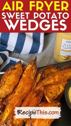 air fryer sweet potato wedges with mustard sauce