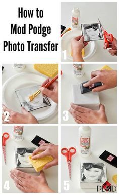 the instructions for how to mop a photo transferer