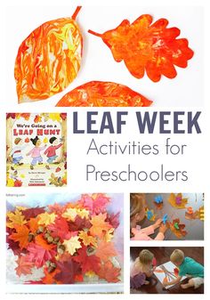 leaf week activities for preschoolers to do with the fall leaves and other autumn crafts