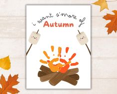 an autumn card with the words, i want more of autumn