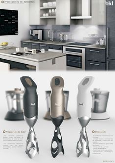 an image of kitchen appliances on display in the middle of a page with caption