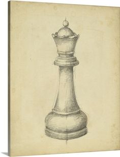 a drawing of a chess piece