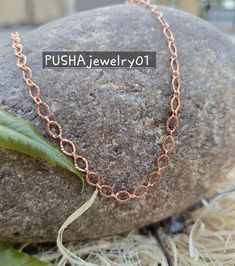 Products Description  Copper Chain necklace, Pure Copper link chain, Copper jewelry Chain ,Chain necklace Gift, Copper rings chain for All size 16-36inch 87 Metal - Pure Copper Metal : Copper Necklace , CHAIN Thickness of the chain 2.5 mm 100% Pure Copper Chain Necklace Copper Chain Necklace Length ,16,18,20,22,24,26,28,30,32,34,36 inches NOTE- Dear Customer, Our Copper Jewelry is genuine hand polished and handmade by artisan and yes you can see soldering marks joints in our Copper Jewelry, it is left while soldering the copper; many sellers do copper plating to hide these marks. We don't do this practice, because by plating you will not get the proper benefits of copper, the human body needs an original touch of copper for best healing benefits. By seeing the soldering mark on it, kindly Rose Gold Oval Link Chain Necklace As Gift, Copper Chain Jewelry Gift, Handmade Copper Chain Necklace Gift, Handmade Link Chain Necklace As Gift, Handmade Link Chain Necklace Gift, Handmade Link Chain Necklace For Gift, Handmade Chain Link Necklace For Gift, Handmade Rose Gold Chain Necklace As Gift, Handmade Rose Gold Chain Necklace Gift