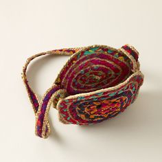 Do you ever look at your wardrobe and think, “Wow, I really need to add some color"? Breathe new life into all your looks with this kaleidoscopic cross-body bag made of repurposed saris and jute.   Each one-of-a-kind bag is made using traditional chindi weaving techniques, which transform natural and repurposed materials into modern designs. Featuring a sturdy cross-body shoulder strap (22" long) and a spacious inside, this bag has an unlined interior with no closure. Handmade in India by women artisans using Fair Trade practices. Man Birthday, Women Artisans, Weaving Techniques, Corporate Gifts, Body Bag, Sales Gifts, Fair Trade, Bag Making, New Life