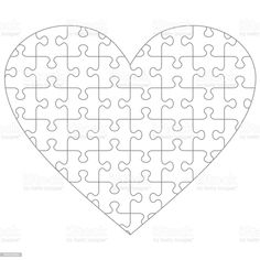 a heart shaped jigsaw puzzle piece in the shape of a heart stock photo