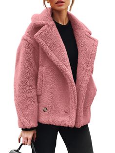 PRICES MAY VARY. SIZE TIPS: S=US 4-6, M=US 8-10, L=US 12-14, XL=US 16. Chunky Winter Coats For Women Made Of Durable And Cozy Fuzzy Fabric, Can Provide All The Warmth And Comfort You Need, This Fleece Jacket Women Will Have You Covered During The Cold Months FEATURES: Solid Color Fall Jackets For Women / Lapel Womens Winter Coats / Chic Sherpa Jacket Women / Winter Clothes For Women Faux Fur Coat / Open Front Jackets For Women Fashion Dressy / Loose Fit Womens Fleece Jacket / Shearling Long Slee Sherpa Jacket Women, Fall Jackets For Women, Women Winter Clothes, Dressy Fall Outfits, Chic Winter Coat, Winter Coats For Women, Winter Knit Hats, Sleeveless Long Dress, Jacket Long