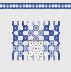 the diagram shows how to make an interlocked chain with numbers and symbols on it