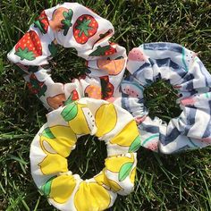 {Summer Collection} 🍋🍉🍓 • • • • • • #topknotscrunchies #scrunchies #scrunchiesareback #summer #lemon #lemons #lemonade #watermelon #strawberry #grass #nature #love #buy #shopping #warm #sun #colorful #rainbow #new #website Fun Scrunchies, Cute Fluffy Puppies, Watermelon Strawberry, Amazon Christmas, Stitch Clothes, Rainbow Loom, Colorful Rainbow, Diy Hair Accessories