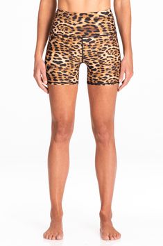 Leopard | Nohea High Waist Short Leopard Biker Shorts, Yoga Workout Clothes, Rad Clothes, High Waist Short, Zipper Jeans, Spin Class, Biker Short, Active Shorts, Hot Yoga