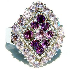 "PERFECT GIFT /WEDDING GIFT FOR BRIDE / BRIDESMAID / LADY! You are getting one adjustable Swarovski Crystal / Rhinestone Glamorous ring in Diamond Shape. The ring measure 3/4\" wide X 1\" high (20mm X 25mm) Crystal Color: Light Sapphire, Montana Ring Size (without adjusting): 7 3/4 (US/AU) Prices are in US$. For shipping policies and other important information, click on \"profile\" on the right. See an item that you like but has already been sold? Contact me to see if I have more! Thank you for Pink Sparkling Crystal Ring For Wedding, Adjustable Rhinestone Rings For Wedding, Pink Crystal Rings For Wedding, Adjustable Crystal Wedding Ring, Wedding Jewelry With Bling For Valentine's Day, Valentine's Day Wedding Jewelry With Bling, Purple Rhinestone Jewelry For Anniversary, Purple Rhinestones Jewelry For Anniversary, Pink Rhinestone Wedding Rings