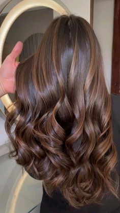 Highlight Colours For Brown Hair, Brown Global Hair Color With Highlights, Coffee Bean Brown Hair, Hair Colour For Wavy Hair, Winter Hair Colours Brunette, Hair Colour Ideas For Brunettes Coloring, Brown Hair Colors For Winter, Brown Hair Colours Ideas, Hair Colour Ideas Brunette