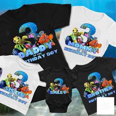 Personalized Finding Nemo Family Matching Birthday Kid T Shirt Finding Nemo Birthday Shirt Ideas, Finding Nemo Birthday Shirts, Finding Nemo Shirt, Nemo Birthday Party, Mermaid Christmas Ornaments, Finding Nemo Birthday, 1st Birthday Outfit Boy, Nemo Party, Nemo Birthday