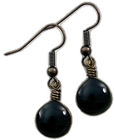 Emo Jewelry, Goth Earrings, Fairy Grunge, Dark Cottagecore, Black Earrings, Dainty Jewelry, Black Art, Colored Glass, Antique Brass