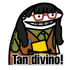 an image of a cartoon character with text that reads tan divino