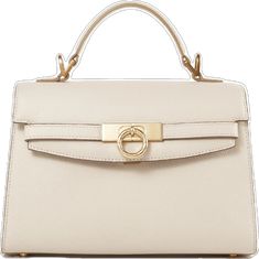 High-end Everyday Luxury Satchel Shoulder Bag, High-end Luxury Shoulder Satchel, Luxury Everyday Beige Bags, Timeless Satchel With Gold-tone Hardware, High-end Shoulder Bag With Round Handle For Daily Use, Classic Everyday Luxury Shoulder Bag, High-end Epsom Leather Shoulder Bag For Everyday Luxury, Modern Beige Satchel For Everyday Luxury, Luxury Beige Shoulder Bag For Everyday