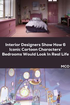 the interior designers show how 6 iconic cartoon characters'bedroom would look in real life