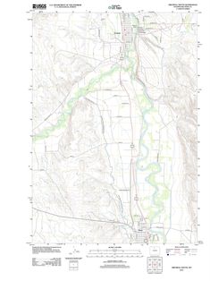 2012 Greybull South, WY - Wyoming - USGS Topographic Map Terrain Map, Elevation Map, Contour Map, Topo Map, Relief Map, Historical Characters, Map Print