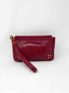 Clap Medium in Ruby - The Shoe Hive Leather Burgundy Bags With Removable Pouch, Rectangular Red Wallet With Zipper Closure, Red Clutch Shoulder Bag With Gold-tone Hardware, Burgundy Crossbody Shoulder Bag With Gold-tone Hardware, Jerome Dreyfuss, Red Crossbody Bag With Gold-tone Hardware, Snap Closure, Split, Ruby