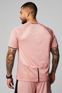 The Rec Mesh Tee FL2 pink male Activewear >> Mens >> Top >> Short-Sleeve Tees regular Breathable/Lightweight Feel/Recycled Materials/Sweat Wicking Mens Top, Sports Tees, Mens Activewear, Mesh Fabric, Recycled Materials, Short Sleeves Tops, Short Sleeve Tee, Active Wear, Perfect Fit