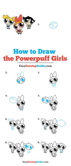 how to draw the powerpuff girls