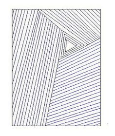 an abstract drawing with lines in the middle and bottom, on top of each other