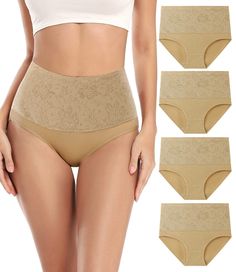 PRICES MAY VARY. COTTON STRETCH BRIEFS UNDERWEAR: This soft full high rise women's cotton underwear with beautiful jacquard fabric on the front layer serves to give you the first layer you need to move as you want and feel secure. COMFY HIGH WAIST PANTIES: Full coverage high waisted underwear, Soft waistband stays in place at the waist. No rolling or bunching, not too tight or loose but perfectly snuggish. The high rise underwear offers slight support and reduces the appearance of muffin top. HI Short Flared Skirt, Low Waist Jeans, Plus Size Kleidung, Swimsuit Cover Ups, Swimwear Fashion, High Waist Jeans, Briefs, Plus Size Outfits, High Waist