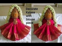 Margashish Pooja Decoration, Lakshmi Pujan Decoration, Laxmi Pooja Decoration At Home, Kalash Decoration, Coconut Decoration, Mandir Decoration, Ganesh Chaturthi Decoration, Thali Decoration Ideas, Ganapati Decoration