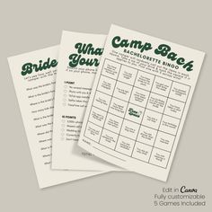 three printable camping games for kids