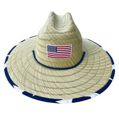 Lightweight straw and extra wide brim make this the ultimate hat to protect you from the suns rays. UPF 50+ rated, adjustable chin strap. Functional, stylish and comfortable - everything you need for a day on the water, working in the yard or at the company picnic.. Infinity Brands Americana Straw Hat with US Flag Patch | LOW-0002-S24-CR Adjustable Panama Hat With Upf 50+ For Pool, Adjustable Upf 50+ Panama Hat For Pool, Adjustable Fit Sun Hat With Curved Brim For Beach, Flat Brim Sun Hat With Uv Protection For Pool, Outdoor Sun Straw Hat, Uv Protection Flat Brim Sun Hat For Pool, Adjustable Panama Hat With Uv Protection For Pool, Adjustable Fit Straw Hat With Curved Brim For Beach, Adjustable Curved Brim Straw Hat For Beach