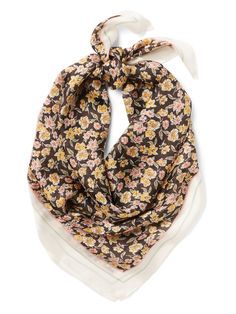 Sheer Floral Square Scarf | Banana Republic Casual One Size Silk Scarf For Beach, Chic Scarves For Spring Vacation, Chic Spring Vacation Scarves, Brown Silk Scarf For Summer, Casual Silk Scarf For Beach In Spring, Trendy Spring Scarves, Chic Scarves For Beach In Spring, Chic Scarves For Spring Beach, Chic Summer Headscarf One Size