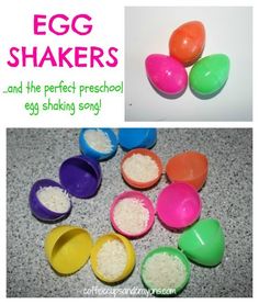 egg shakers and the perfect preschool egg shaving song