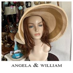 Nwot Beautiful And Elegant Vintage-Style Angela & Williams 100% Straw Paper Resort Sun Hat With Wide Floppy Brim. Outside Has A Matching Brim Band. Inside Lined In Matching Elasticized Fabric Band. Measured: 23" Around Inside Band 7" Center Of Crown To Inside Brim Crease 22" Overall Diameter 7" Brim Width Smoke-Free Home. Wide Brim Straw Hat One Size For Spring, Spring Wide Brim Straw Hat One Size, Spring Straw Hat Wide Brim One Size, Fitted Brown Sun Hat For Vacation, Brown Wide Brim Straw Hat One Size, Beige Summer Hats One Size, Fitted Brimmed Sun Hat For Beach, Fitted Brimmed Hat For Beach Season, Brown Curved Brim Straw Hat One Size