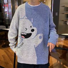 Asian size3 Size smaller than US and European size S Length 66 cm Bust 116 cm Sleeve 55 cmM Length 68 cm Bust 120 cm Sleeve 56 cmL Length 70 cm Bust 124 cm Sleeve 57 cmXL Length 72 cm Bust 128 cm Sleeve 58 cm Harajuku Style Cartoon Print Winter Sweater, Harajuku Winter Sweater With Cartoon Print, Harajuku Crew Neck Sweater With Cartoon Print, Casual Long Sleeve Sweater With Cartoon Print, Kawaii Winter Sweater With Cartoon Print, Kawaii Knitted Long Sleeve Sweater, Kawaii Long Sleeve Knitted Sweater, Winter Cartoon Print Long Sleeve Sweater, Harajuku Style Winter Graphic Sweater