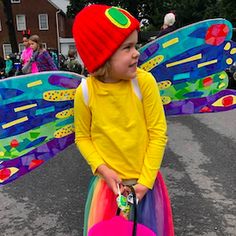 Very Hungry Caterpillar Costume Family, Hungry Caterpillar Butterfly Costume, Belle Village Dress, Butterfly Costume Kids, Diy Butterfly Costume, Kids Book Character Costumes, Halloween Costume Ideas For Kids, Book Parade, Storybook Character Costumes