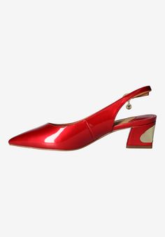 This sling back pump is made of fabric with a synthetic lining and synthetic sole on a 2 inch block heel. This style also features a pointy shaped closed toe.Fabric or Synthetic UpperSynthetic LiningSynthetic OutsoleSlingback Pump available in sizes 5-11,12,13M-7-11,12,13W | Women's Shayanne Slingback Pump by J. Renee in Red (Size 8 M) Luxury Open Toe Slingback Pumps With Red Sole, Luxury Round Toe Slingback Pumps With Red Sole, Luxury 4-inch Heel Slingback Pumps For Summer, Luxury Low-heel Slingback Pumps With Red Sole, Cheap Synthetic Open Toe Slingback Pumps, Luxury Low Heel Slingback Pumps With Red Sole, Luxury Slingback Pumps With Red Sole And Closed Toe, Luxury Red Sole Slingback Pumps, Luxury Slingback Pumps With Red Sole For Formal Occasions