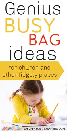 Awesome busy bag ideas for toddlers, preschoolers and elementary school kids for church and quiet places. #BusyBag #Toddlers #Activities #Quiet Quiet Church Activities For Toddlers, Busy Bag Ideas, Boys Crafts, Grandparents Activities, Childcare Ideas