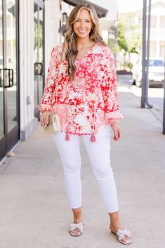 Add a pop of color to your wardrobe with our Love Me No Less Top in coral! Featuring a gorgeous floral patchwork design and fun tassels, this top is perfect for adding some fun to any outfit! Pair it with your favorite white or blue denim for a stylish and playful look! 100% Polyester Floral Patchwork, Patchwork Designs, Love Me, Our Love, Some Fun, Blue Denim, Tassels, Color Pop, Summer Outfits