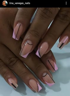 Nail Designs African American Hands, Straight Square Nails Short, Gel X Nail Designs Valentines Day, Edgy Natural Nails, Round Square Nail Designs, A Line Bob Haircuts For Women, Simple Edgy Nails Square, Short Square Nail Art Designs, Short Acrylic Nails For Work