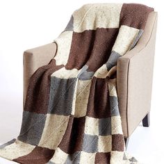 a chair with a blanket on top of it